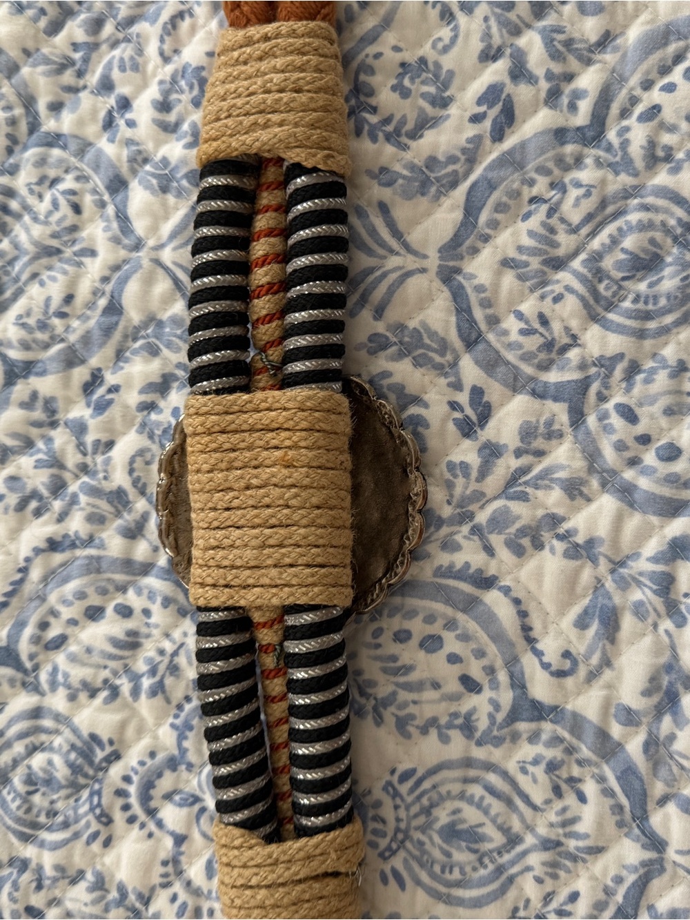 Sunburst Turquoise Concho Tie Belt 46 inches - Picture 5 of 7